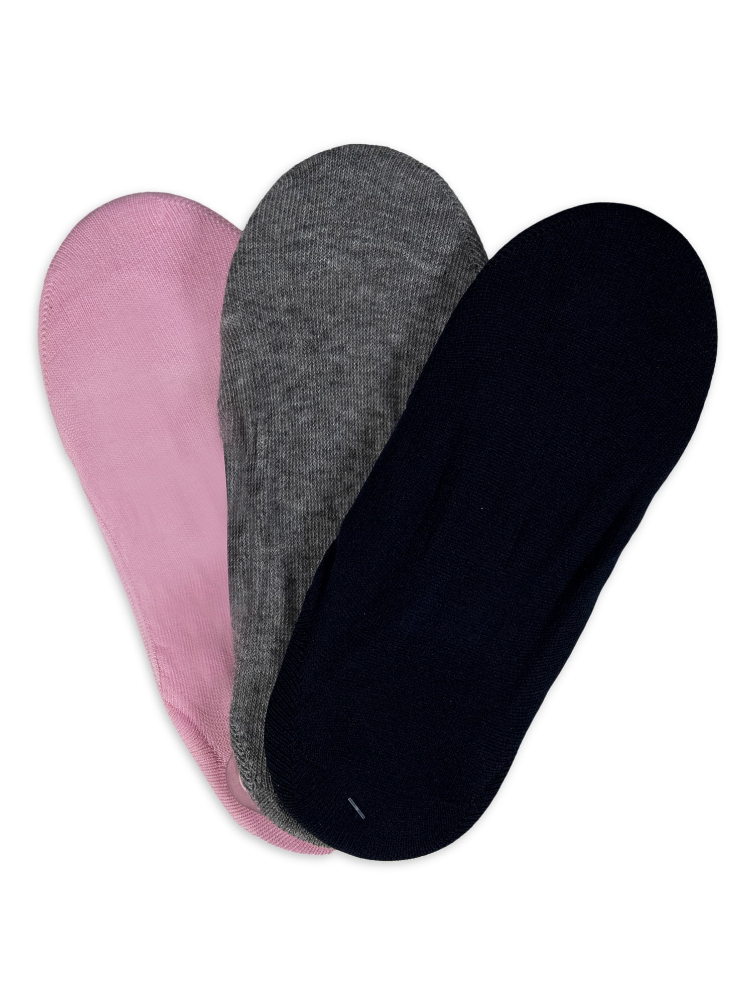 Wonder Nation No-Show Liner Socks for Girls, Sizes S-L, 3-Pack