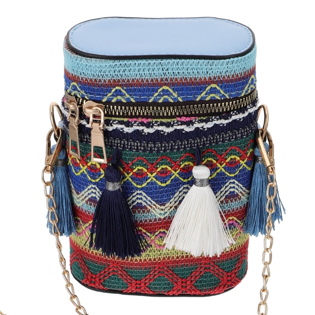 MasteelfCA 1Pc Bucket Bag Fashion Cylinder Bag Barrel Shape Crossbody Bag Storage Pouch