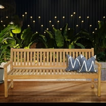 Teak Wood Santiago Outdoor Patio & Garden Bench, 6 Foot