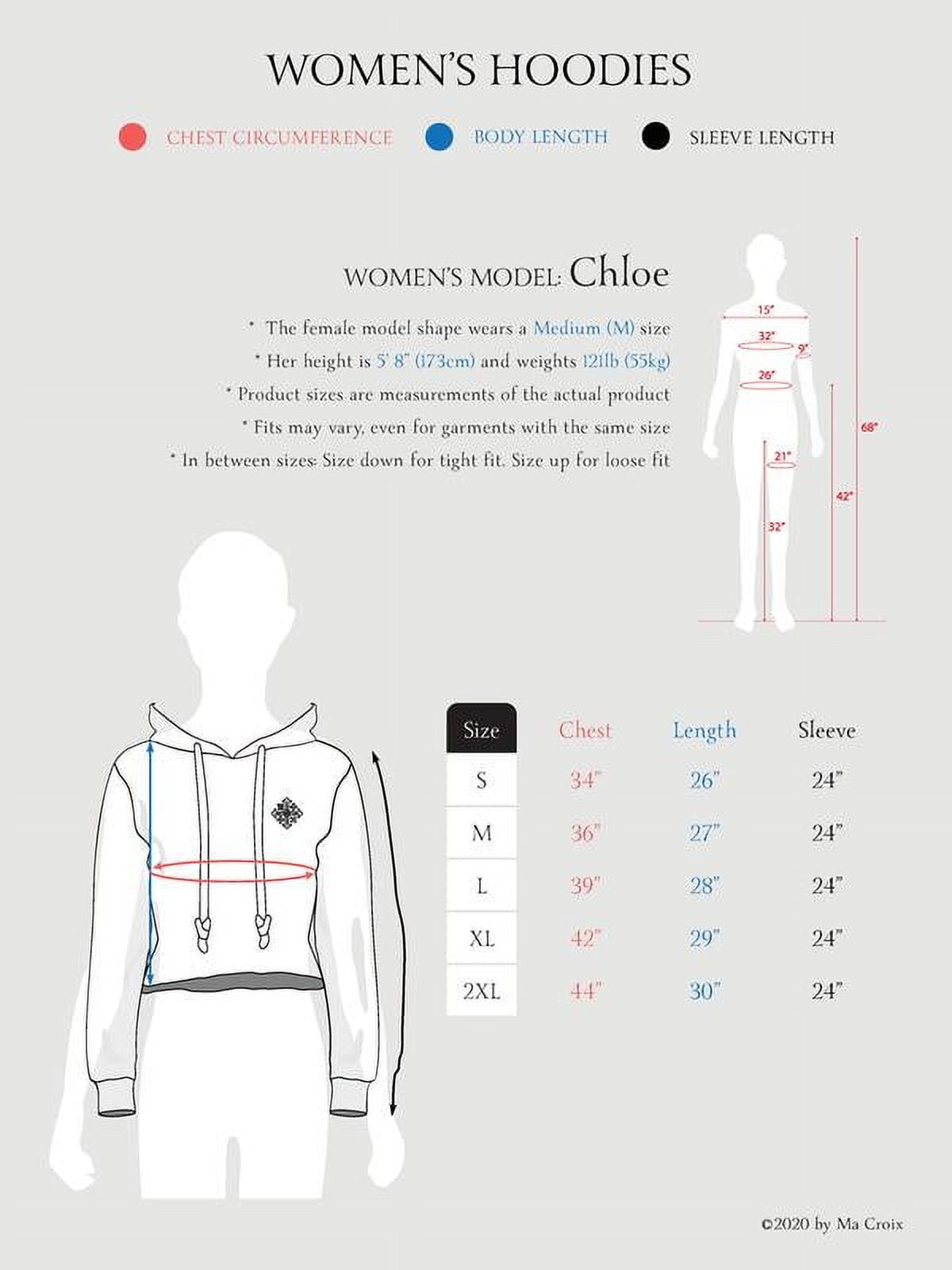 Ma Croix Womens Premium French Terry Zip Up Hoodie Cotton Face Hooded Sweatshirts
