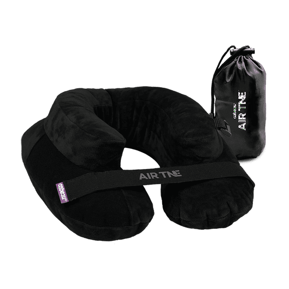Cabeau AirTNE Inflatable Travel Neck Pillow, Lightweight, One Size, Midnight Black