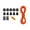 Orange 14 piece refl, variant on Mountaineering Bag Fxed Buckle and Expansion Rope Backpack Accessories
