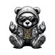 thumbnail image 2 of Men's Plus Size Cotton T-Shirt - Casual Short Sleeve Crew Neck with Cartoon Bear Print, Summer Graphic Tee, Men's T-Shirt, 2 of 7