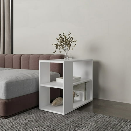 Zenda White Sideboard, Multiple Compartments for Storage