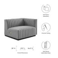 thumbnail image 6 of Modular Sofa Chair, Black Grey Gray, Fabric, French Living Lounge Cafe Lobby Hospitality Restaurant, Modern Contemporary HB33737, 6 of 6