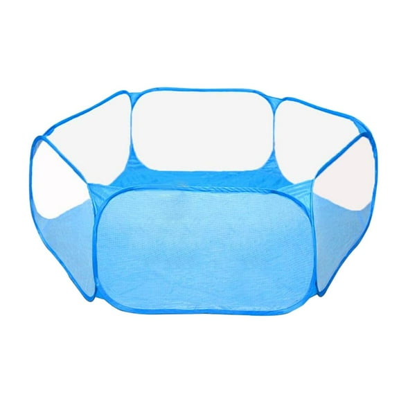 Small Animal Playpen, Breathable & Waterproof Small Pet Cage Tent ,Portable Outdoor Yard Fence for Kitten/Puppy/Guinea /Rabbits/Hamster/Chinchillas Blue