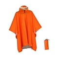 thumbnail image 3 of Poncho de Pluie S SERENABLE avec Capuche, Imperméable Réutilisable pour Événement Sportif, Randonnée, Camping, Orange, 3 of 9