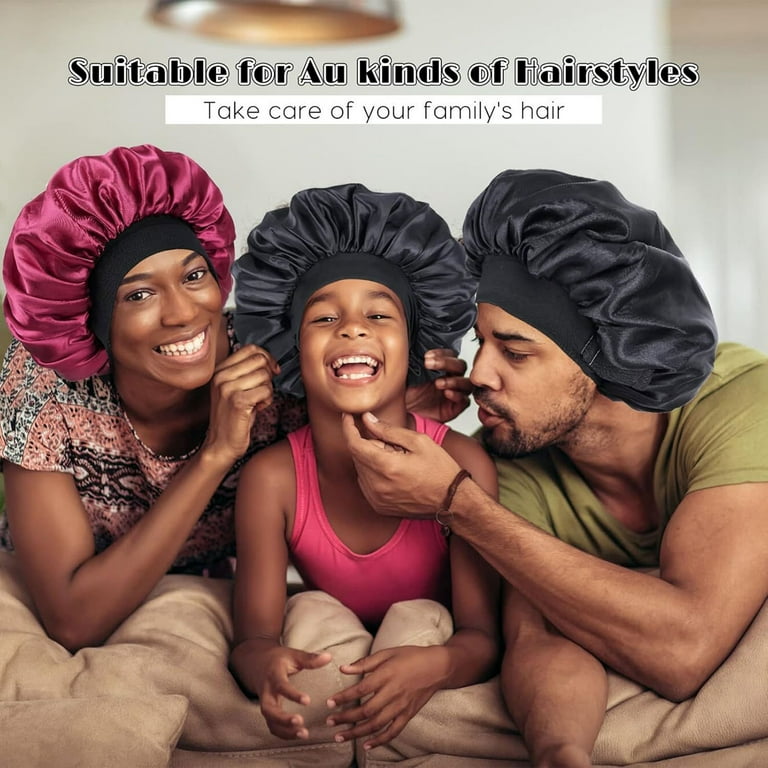 Double Layer Silk Bonnet for Sleeping Adjustable Satin Hair