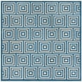 thumbnail image 6 of SAFAVIEH Cottage Laraine Geometric Indoor/Outdoor Area Rug Cream/Light Blue, 9' x 12', 6 of 8