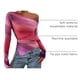 thumbnail image 4 of Blusa PRETTYGARDEN Mujer Hombros Descubiertos Y2K Tie Dye de Malla, 4 of 9