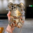thumbnail image 1 of Funda de teléfono con colgante de oso lindo 3D de dibujos animados de tendencia de moda para IPhone 11, 12, 13, 14 Pro Max, fundas a prueba de golpes para IPhone 14 Fivean unisex, 1 of 2