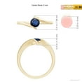 thumbnail image 5 of ANGARA Natural Bar-Set Solitaire Round Sapphire Bypass Ring in 14K Yellow Gold for Women (Size-5mm) | September Birthstone, Birthday, Anniversary, Jewelry Gift for Women | Natural Blue Sapphire Ring, 5 of 10