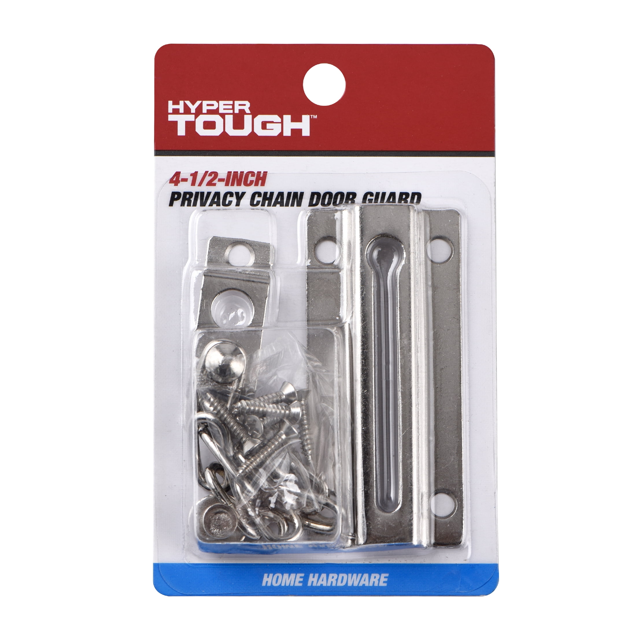(2 pack) Hyper Tough New Steel Privacy Chain Door Guard,Satin Nickel Finish