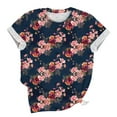 thumbnail image 6 of JTZGDY Boho Floral Tops for Women Loose Fit Casual Summer Short Sleeve Vintage Printed Crewneck Basic Workout Tees Shirt Trendy Oversized Pullover Tops Multicolor#07 M, 6 of 6