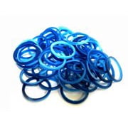 Navy and Light Blue Swirl Fun Loom 100 Premium Silicone Bands with Super C-clips