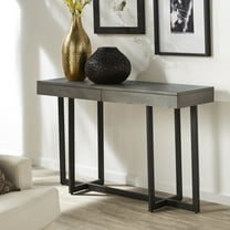 Weston Home Nadian Wood and Metal Console Table, Oak