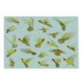 thumbnail image 2 of Birds Cutting Board, Composition of Flying Rosy Peach Faced Love Birds Wild Life Colored Feathers Wings, Decorative Tempered Glass Cutting and Serving Board, Large Size, Multicolor, by Ambesonne, 2 of 5