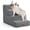 Gray, variant on Dog Stairs for Small Dogs, Extra Wide Dog Steps for Bed Couch Sofa and Chair, Pet Steps for Small Dogs and Cats, Non-Slip Bottom Pet Stairs,Brown,4 Steps
