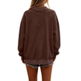 thumbnail image 4 of Women Polka Dot Long Sleeve Mockneck Sweatshirt Loose Oversized Graphic Y2k Pullover Top, 4 of 5