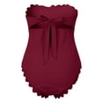 thumbnail image 5 of Maternity Women One-Piece Bathing Suit Solid Color Sleeveless Swimsuit Print Swimwear For Beach Pool Vacation, 5 of 7