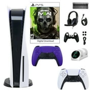 Sony PlayStation 5 Core Console with Call of Duty: Modern Warfare II with Accessories and DualSense Controller in Galactic Purple
