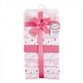 thumbnail image 2 of Luvable Friends Baby Girl Cotton Flannel Receiving Blankets, Girl Clouds 7-Pack, One Size, 2 of 2