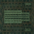 thumbnail image 1 of Ahgly Company Indoor Square Southwestern Turquoise Blue Country Area Rugs, 7' Square, 1 of 4