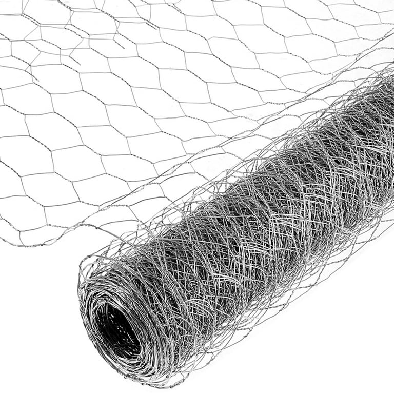 Toorise Galvanized Hexagonal Chicken Wire Net DIY Wire Mesh Animal Plant Fence Netting Metal Iron Wire Netting for Craft Projects Gardening and Home