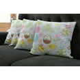 thumbnail image 5 of Ambesonne Easter Throw Pillow Cover 4 Pack, Pale Bunnies, 18", Multicolor, 5 of 5