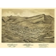 thumbnail image 2 of Wells 14x11 Black Ornate Wood Framed with Double Matting Museum Art Print Titled - Helena Montana - Wells 1875, 2 of 4