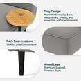 thumbnail image 5 of Linsy Home Loveseat Sofa Couch with Removable Side Table for Living Room, Bedroom, Apartment and Small Space, Easy Assembly, Gray, 5 of 10