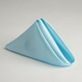thumbnail image 2 of Balsa Circle 10 Pieces 20" Light Blue Satin Dinner Napkins Wedding Party, 2 of 5