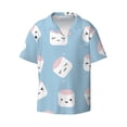 thumbnail image 3 of Goofa Cartoon Sushi Printed Men's Casual Short-sleeved Shirt,Lightweight Breathable Button-down,Summer Casual men's top,Versatile Fashion shirt-Large, 3 of 7