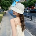 thumbnail image 4 of LinYooLi Bowknot Visors Hat For Women Spring Summer Foldable Sun Hat Wide Large UV Protection Cap Outdoor Beach Hats Femme Floppy Sun Cap, 4 of 6