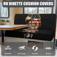 thumbnail image 4 of XYZCANDO American Flag Eagle RV Dinette Cushions Universal Camper Accessories Stretchable Cushion Covers for Couches and Sofas Comfortable Loveseat Sofa Chair Cover Furniture Protector Black, 4 of 7