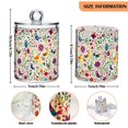 thumbnail image 5 of Yayeee 2 Pack Qtip Holder Dispenser for Bathroom with Lid Cotton Swab Canister, Purple Cartoon Animals, 5 of 6