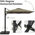 thumbnail image 5 of HOMPUS 9-12FT Cantilever Patio Umbrella 360°Rotation Rectangular Outdoor Umbrella, 5 of 7