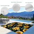 thumbnail image 3 of Sunflower Watercolor Outdoor Rug for Patio/Deck/Porch, Non-Slip Large Area Rug 6 x 9 Ft, Spring Botanical Garden Flowers Indoor Outdoor Rugs Washable Area Rugs, Reversible Camping Rug Carpet Runner, 3 of 8