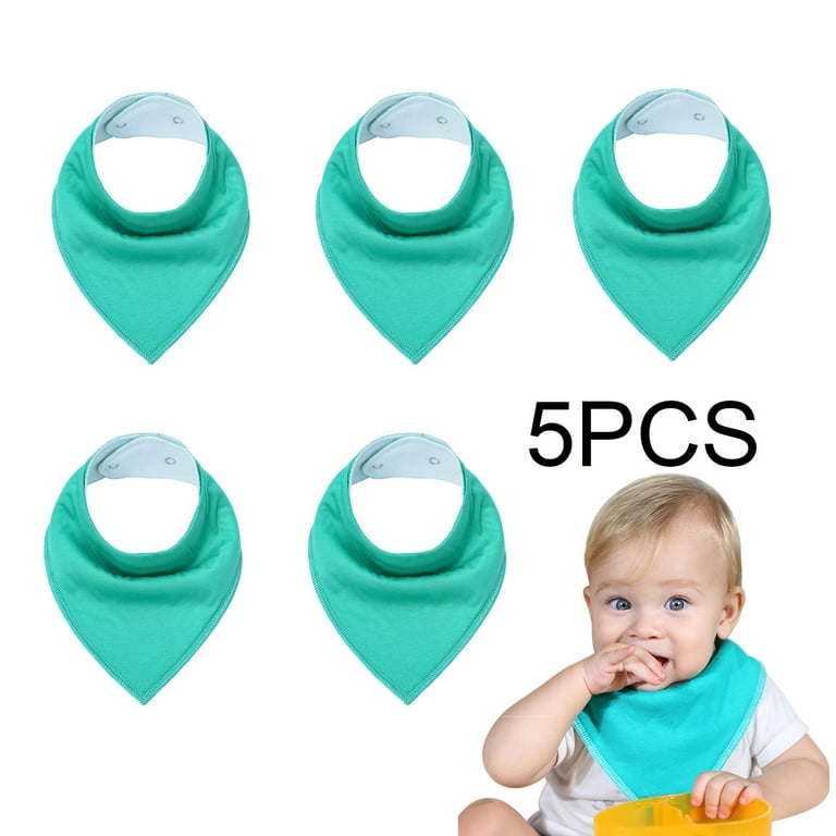 5PCS Baby scarf towel newborn cotton feeding towel triangle scarves saliva towels Blue Walmart