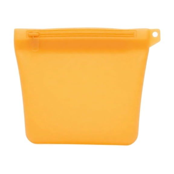Dog Training Treat Pouch, Treat Pouches for Pet Training, Silicone Reusable Storage Bags, Waterproof Bag for Dog and Cat, 5X3.5 Inch Orange Reusable Silicone Snack Pouch,