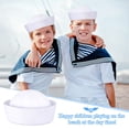 thumbnail image 5 of Sombreros de marinero blancos Sombreros de capitán de la marina Sombrero de yate para adolescentes y adultos Sombrero de niño Disfraz de Halloween, 5 of 5