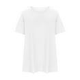 thumbnail image 4 of Hvyesh Women's Plus Size Tops Dressy Short Sleeve Tunic Tops 2025 Summer Casual Tee Shirt Flowy Hide Belly Blouses Ofertas de moda, 4 of 6