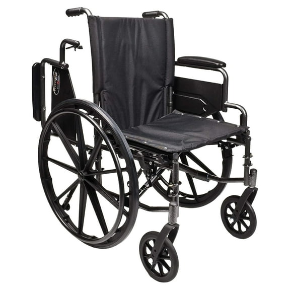 Traveler L4 Lightweight Wheelchair High Strength, Flip Back Desk Arm, Mag Black, 18 Inch, 250 lbs.