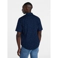 thumbnail image 3 of George Men's and Big Men's Button Up Poplin Shirt with Short Sleeves, Sizes S-3XL, 3 of 5