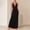 (Fashion 130)Black, variant on Aimik Women's Satin Lace Maxi Dress Summer Halter Deep V Solid Color Maxi Dress Silky Formal Tunic Evening Long Gown