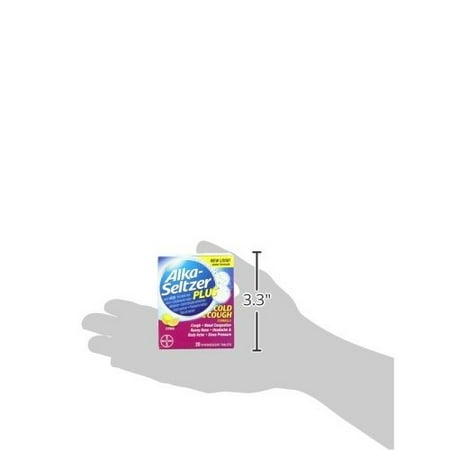 Alka-Seltzer Plus Cold & Cough Effervescent, 20 Count (Pack of