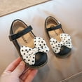 thumbnail image 4 of NOKIO Clearence Hook Loop Mary Jane Shoes for Toddlers - Polka Dot Bow Solid Color Autumn Flats Lightweight Casual Dress Shoes Easy Wear for Preschool & Playdates, 4 of 6