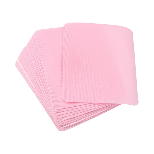 Tela Parche Termoadhesivos Unique Bargains Parches Claro Rosa 4.9'x3.7' para Ropa Paquete de 12