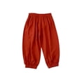 thumbnail image 3 of Kinrui Harem Pants for Girl Anti-Mosquito Quick Dry Ice Silk Tousers Elastic Waited Size 2-13 Red 130, 3 of 6