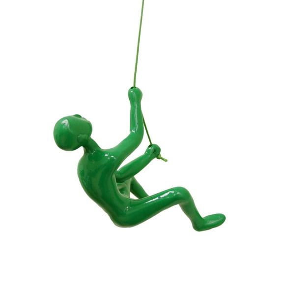 Climbing Man Classic Wall-Art Sculpture | Green